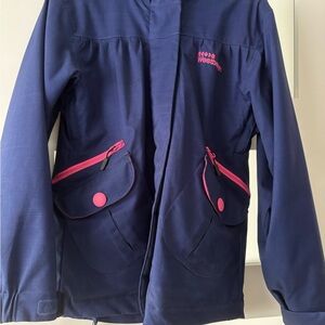 Kids Navy Blue Jacket with Pink Accents
